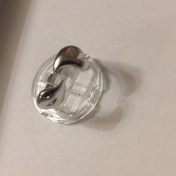 Avon Signed Heart Shaped Adjustable Women's Ring Size 8 / 8 1/2 - Picture 11 of 12